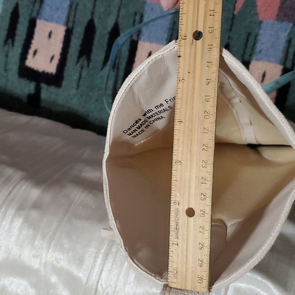 Fringe cream boots with BLING. NWOT! - Picture 8 of 9